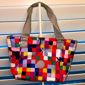 Kipling Multicolor Checkered Plaid Tote Bag TM5254